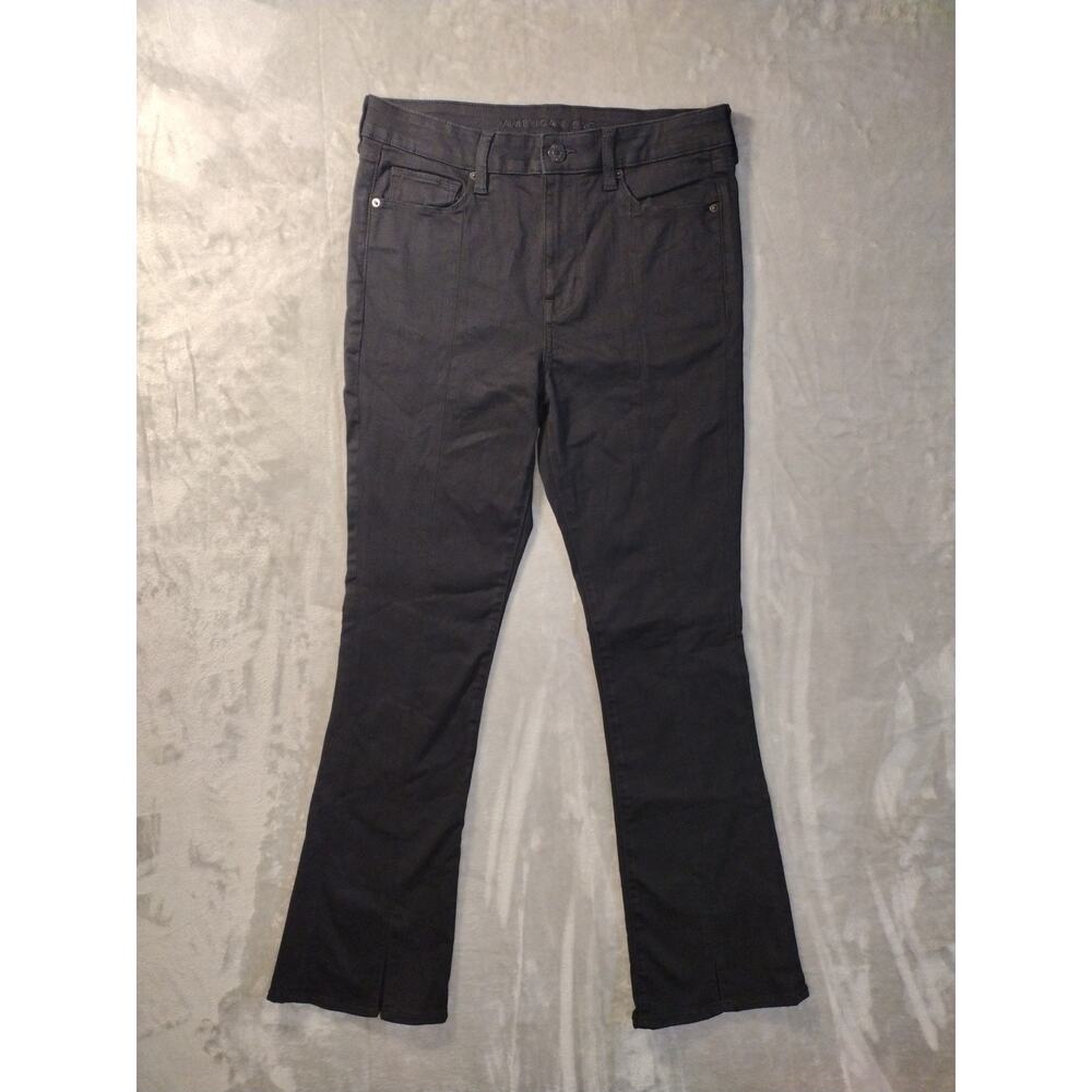 American Eagle Jeans Womens 12 High Rise Kick Boot Cut Western Rodeo Stretch